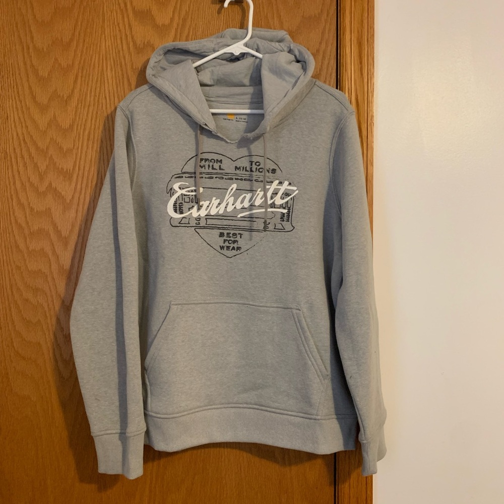 Carhartt logo hooded sweatshirt size Lg.